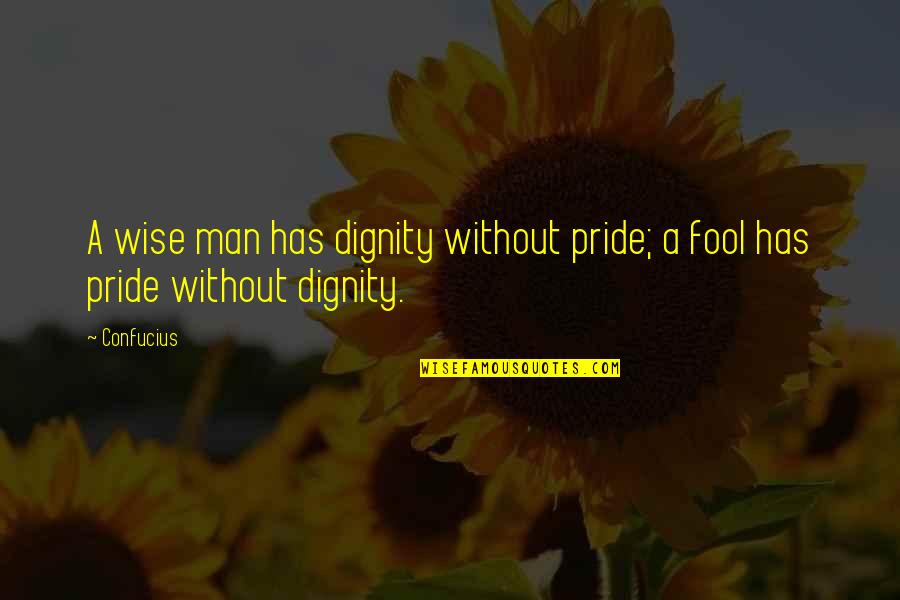 Wise Man Fool Quotes By Confucius: A wise man has dignity without pride; a