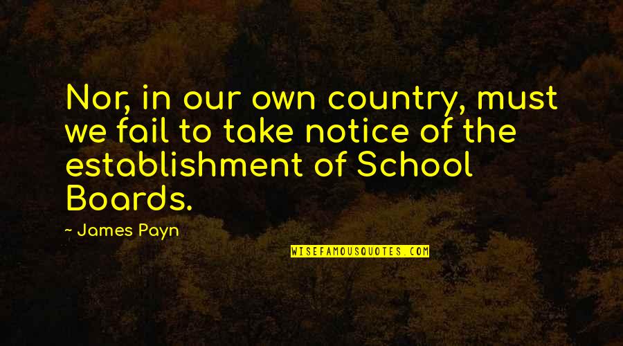 Wise Owl Teacher Quotes By James Payn: Nor, in our own country, must we fail