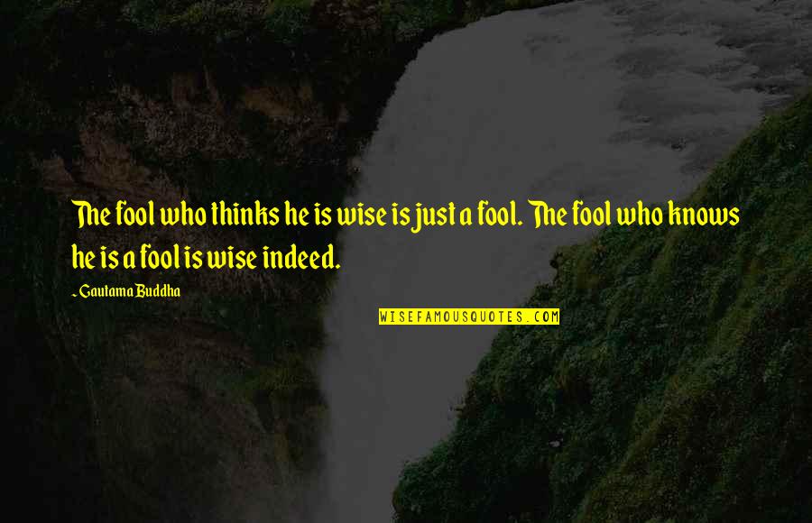 Wise Thinking Quotes By Gautama Buddha: The fool who thinks he is wise is