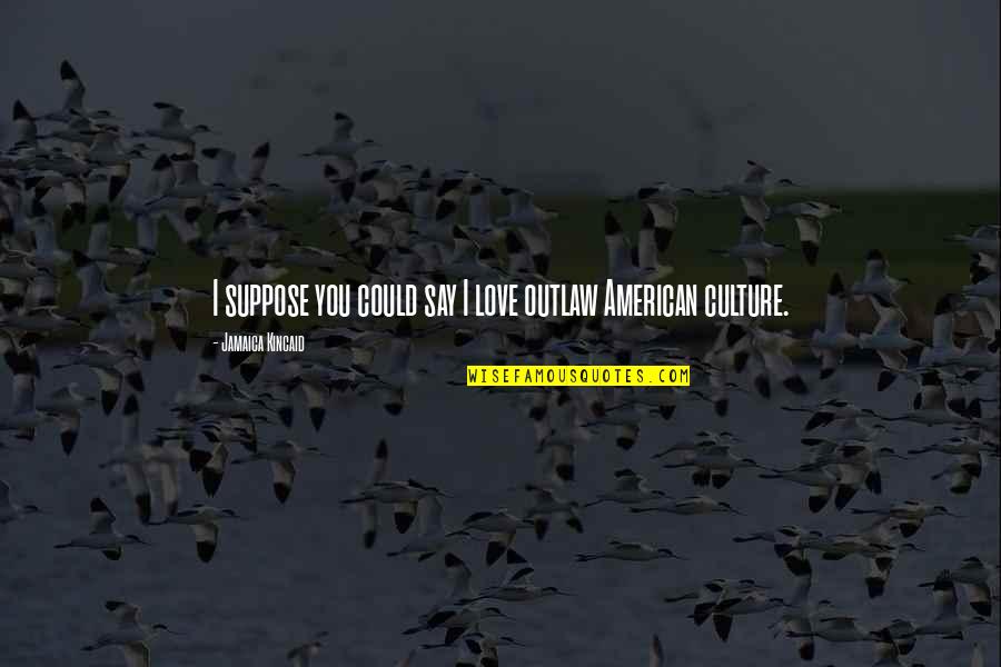 Wisehart Inc Quotes By Jamaica Kincaid: I suppose you could say I love outlaw Wisehart Inc Quotes By Jamaica Kincaid: I suppose you could say I love outlaw