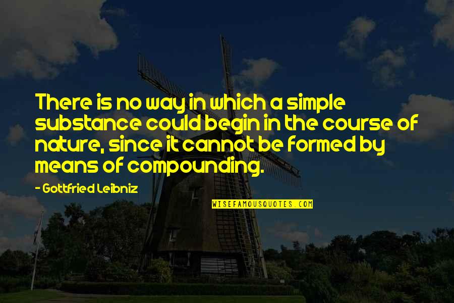 Wises Quotes By Gottfried Leibniz: There is no way in which a simple