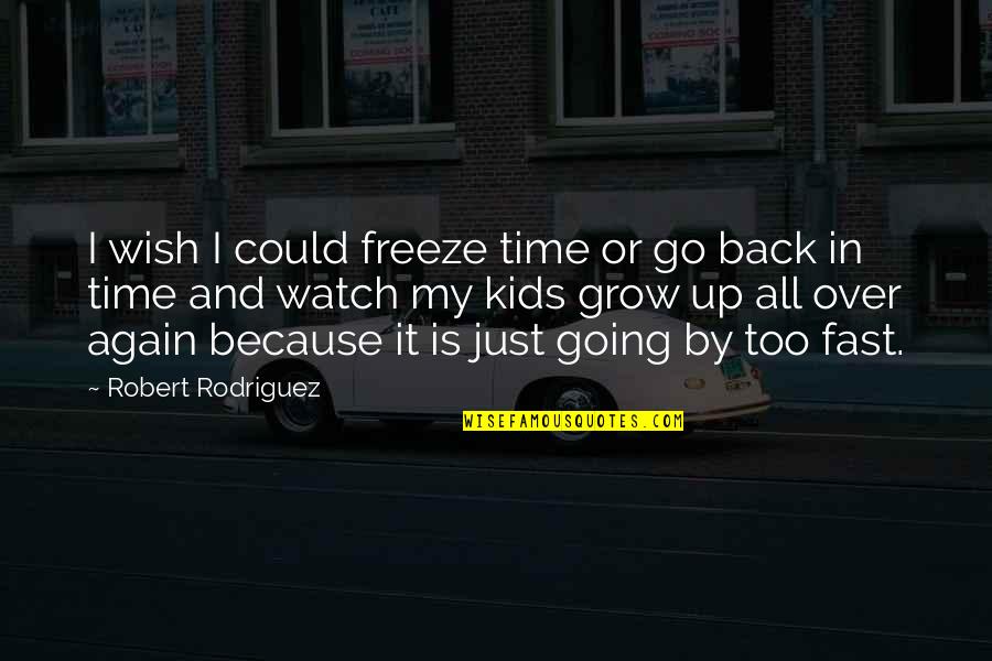 Wish Could Freeze Time Quotes By Robert Rodriguez: I wish I could freeze time or go