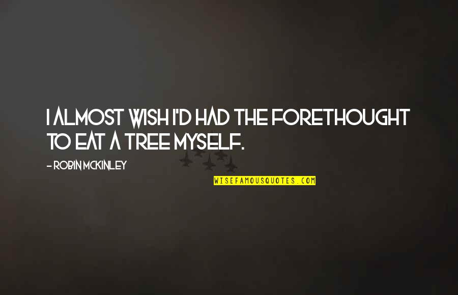 Wish For Myself Quotes By Robin McKinley: I almost wish I'd had the forethought to
