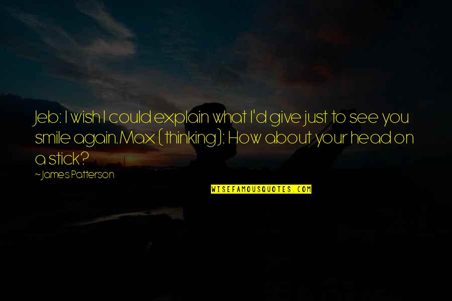 Wish I Could See You Again Quotes By James Patterson: Jeb: I wish I could explain what I'd