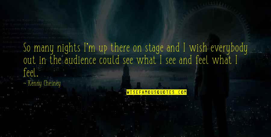 Wish I Could See You Quotes By Kenny Chesney: So many nights I'm up there on stage