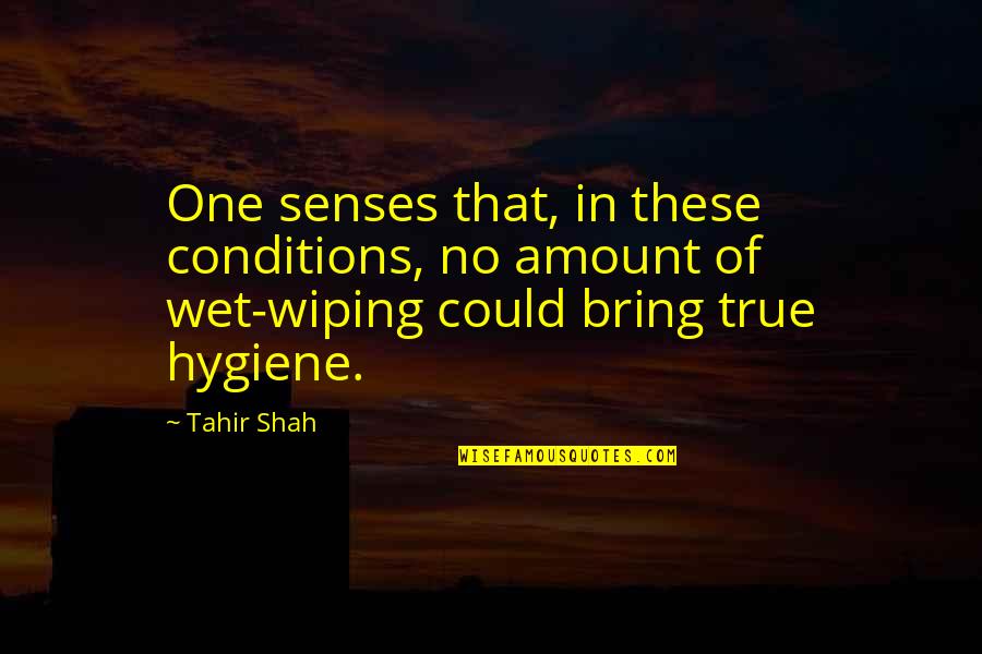 Wish You Are Mine Quotes By Tahir Shah: One senses that, in these conditions, no amount