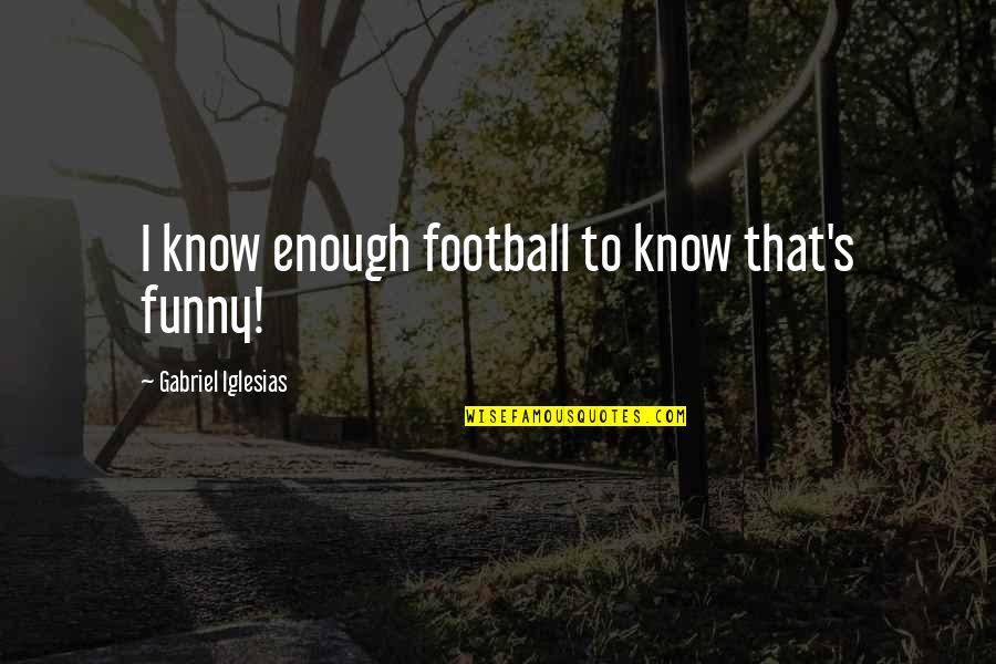 Wish You Very Happy New Year Quotes By Gabriel Iglesias: I know enough football to know that's funny!