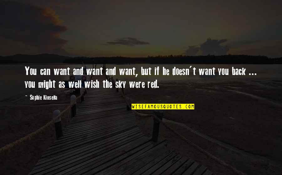 Wish You Were Back Quotes By Sophie Kinsella: You can want and want and want, but