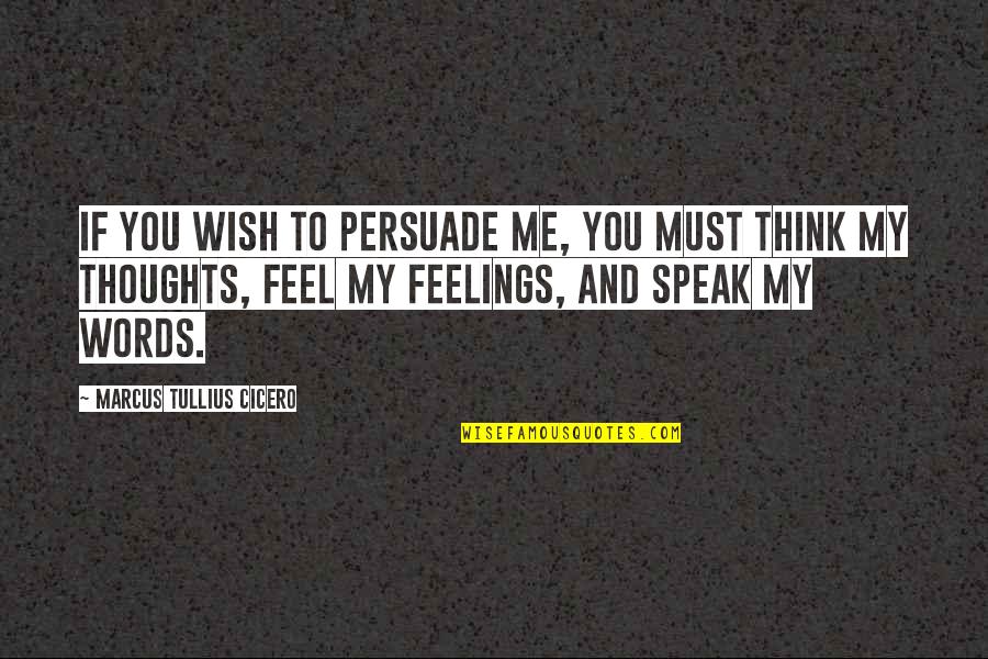 Wish You Were Here Baby Quotes By Marcus Tullius Cicero: If you wish to persuade me, you must