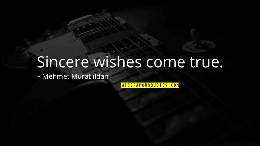 Wishes Come True Quotes By Mehmet Murat Ildan: Sincere wishes come true.