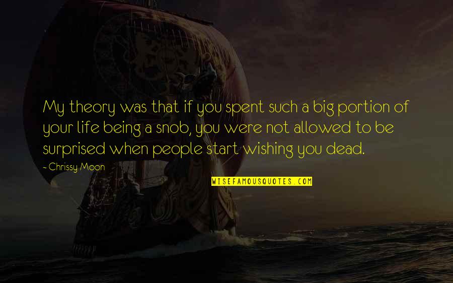 Wishing All The Best In Life Quotes By Chrissy Moon: My theory was that if you spent such