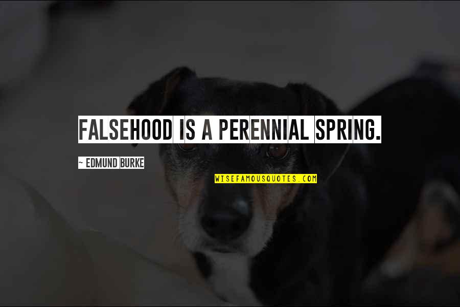 Wishing You Get Well Quotes By Edmund Burke: Falsehood is a perennial spring.