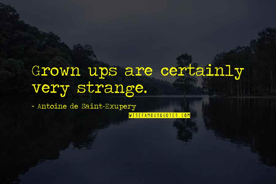 Witch And Black Cat Quotes By Antoine De Saint-Exupery: Grown ups are certainly very strange. Witch And Black Cat Quotes By Antoine De Saint-Exupery: Grown ups are certainly very strange.