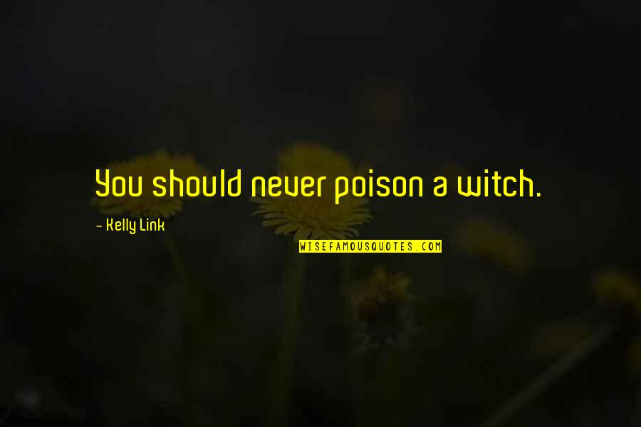 Witch Quotes By Kelly Link: You should never poison a witch.