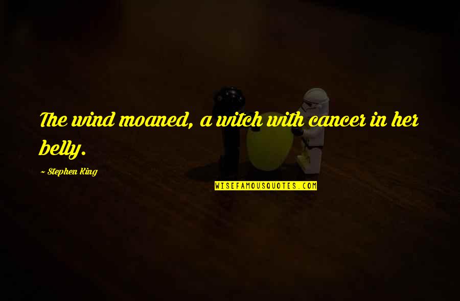 Witch Quotes By Stephen King: The wind moaned, a witch with cancer in