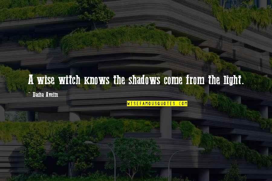 Witchcraft And Spells Quotes By Dacha Avelin: A wise witch knows the shadows come from