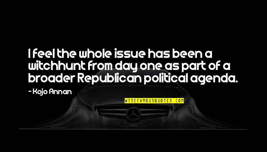 Witchhunt Quotes By Kojo Annan: I feel the whole issue has been a