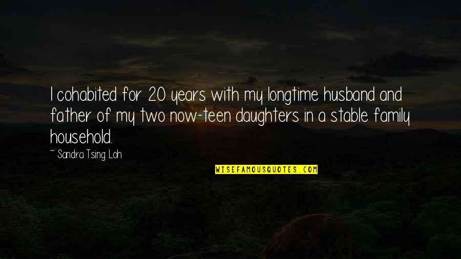 With Family Quotes By Sandra Tsing Loh: I cohabited for 20 years with my longtime