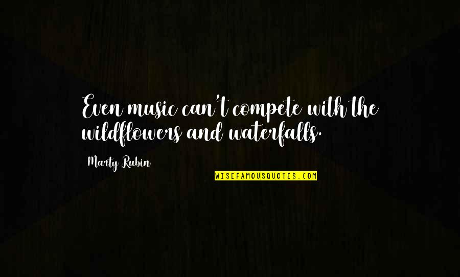 With Nature Quotes By Marty Rubin: Even music can't compete with the wildflowers and