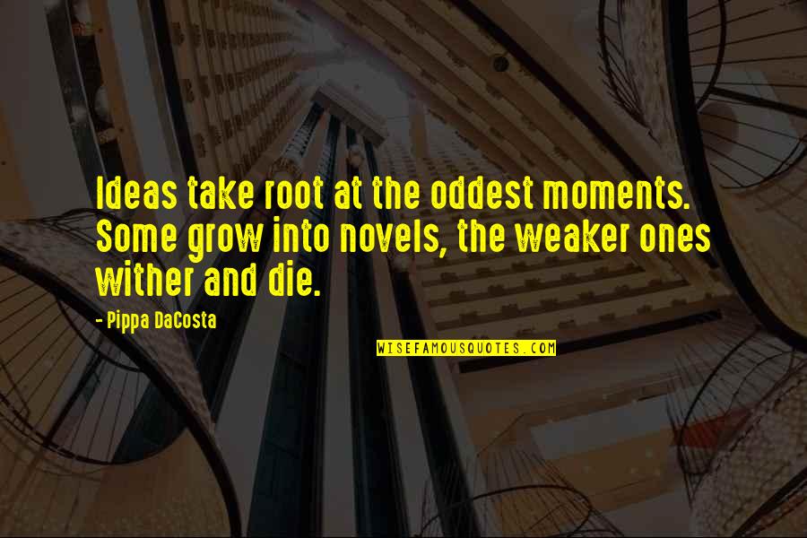 Wither Quotes By Pippa DaCosta: Ideas take root at the oddest moments. Some