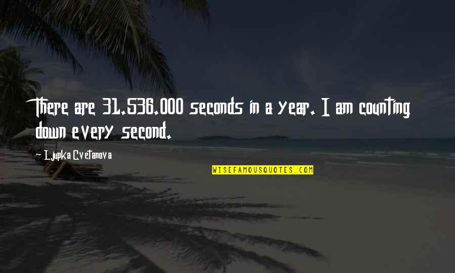 Within A Blink Of An Eye Quotes By Ljupka Cvetanova: There are 31.536.000 seconds in a year. I