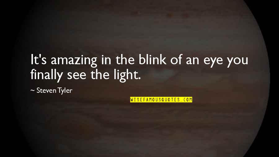 Within A Blink Of An Eye Quotes By Steven Tyler: It's amazing in the blink of an eye