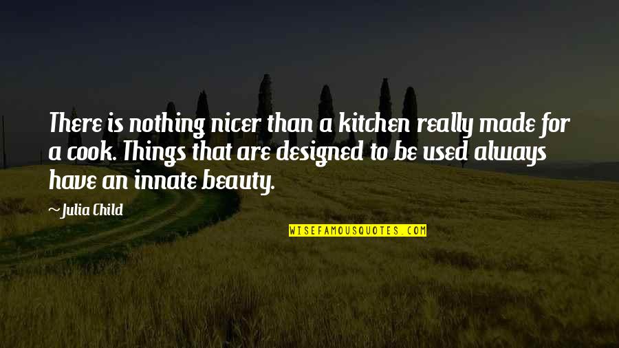 Without You I Have Nothing Quotes By Julia Child: There is nothing nicer than a kitchen really