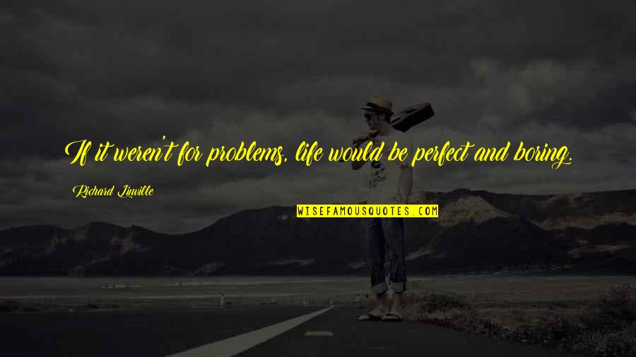 Without You My Life Would Be Boring Quotes By Richard Linville: If it weren't for problems, life would be