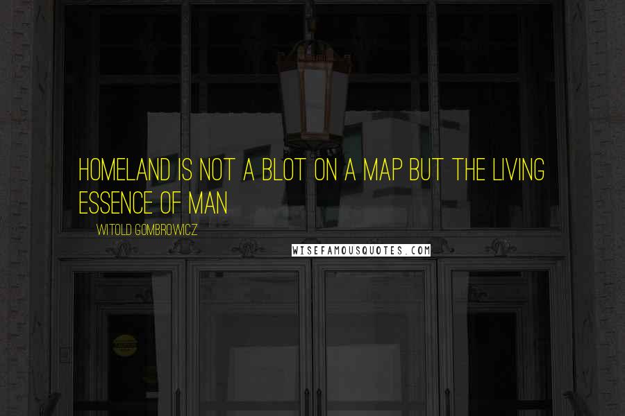 Witold Gombrowicz quotes: Homeland is not a blot on a map but the living essence of man