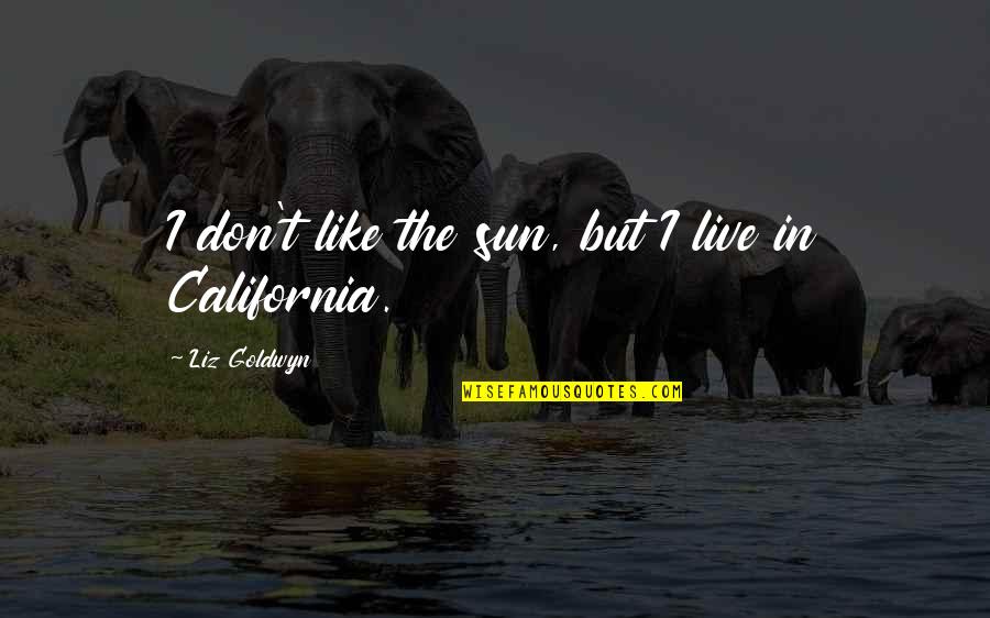 Witteveen Bos Quotes By Liz Goldwyn: I don't like the sun, but I live Witteveen Bos Quotes By Liz Goldwyn: I don't like the sun, but I live