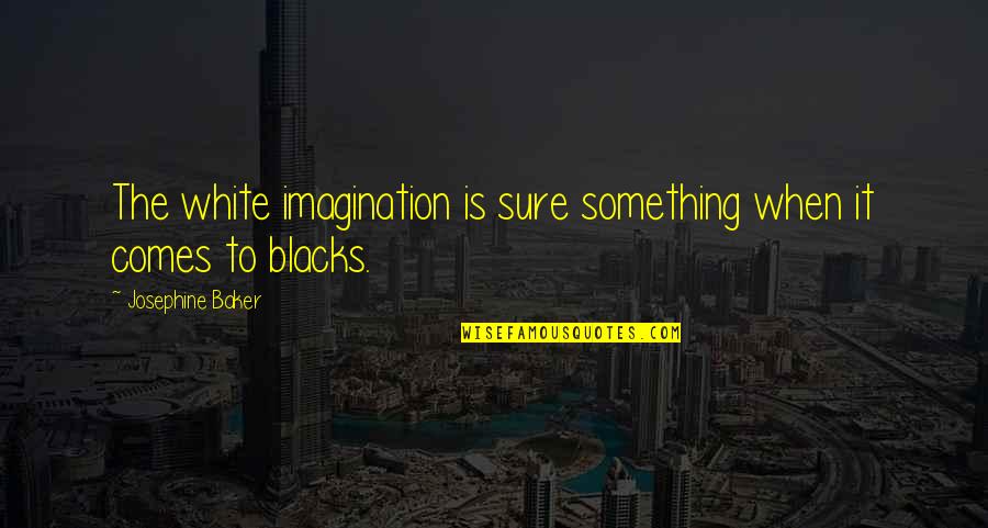 Wittie Joy Quotes By Josephine Baker: The white imagination is sure something when it Wittie Joy Quotes By Josephine Baker: The white imagination is sure something when it
