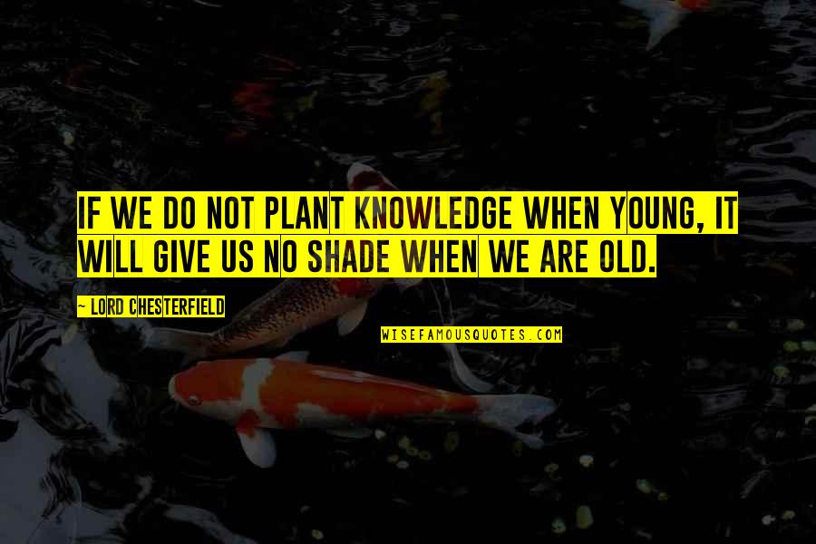 Wittiest Birthday Quotes By Lord Chesterfield: If we do not plant knowledge when young,