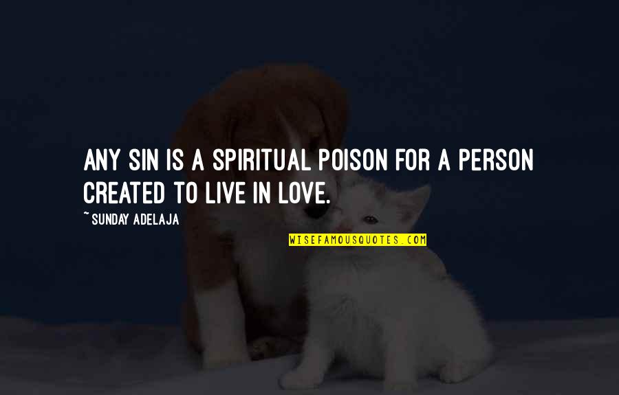 Wittock Kitchen Quotes By Sunday Adelaja: Any sin is a spiritual poison for a Wittock Kitchen Quotes By Sunday Adelaja: Any sin is a spiritual poison for a