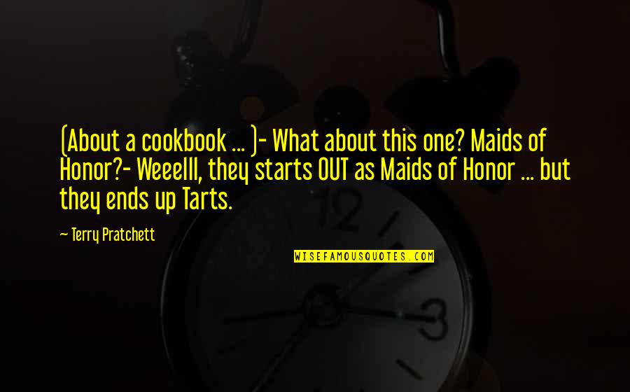 Witty Comebacks Quotes By Terry Pratchett: (About a cookbook ... )- What about this