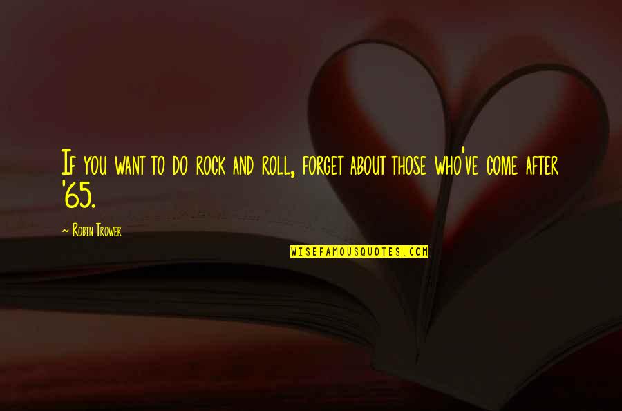 Witty Xc Quotes By Robin Trower: If you want to do rock and roll,