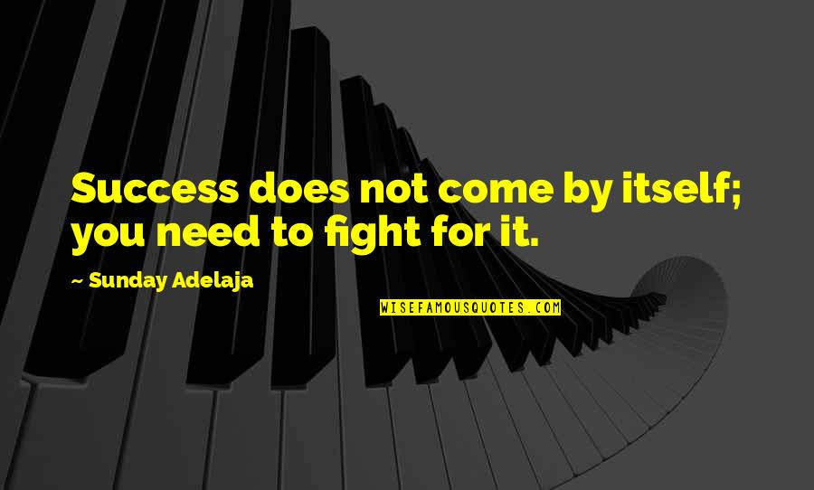 Witzig Harness Quotes By Sunday Adelaja: Success does not come by itself; you need Witzig Harness Quotes By Sunday Adelaja: Success does not come by itself; you need