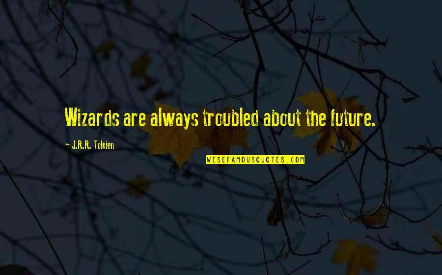 Wizards Quotes By J.R.R. Tolkien: Wizards are always troubled about the future.