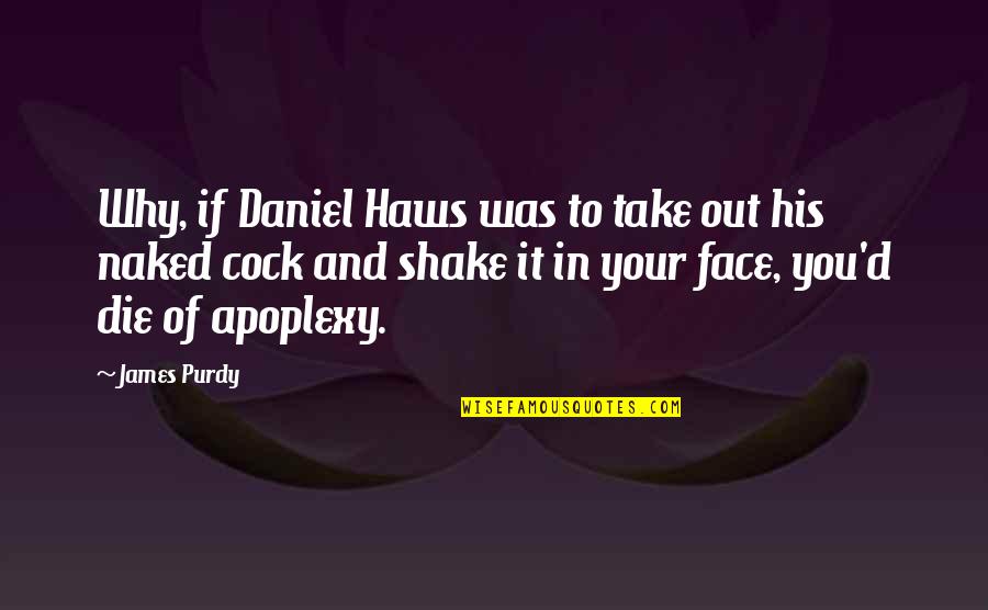 Wlet News Quotes By James Purdy: Why, if Daniel Haws was to take out