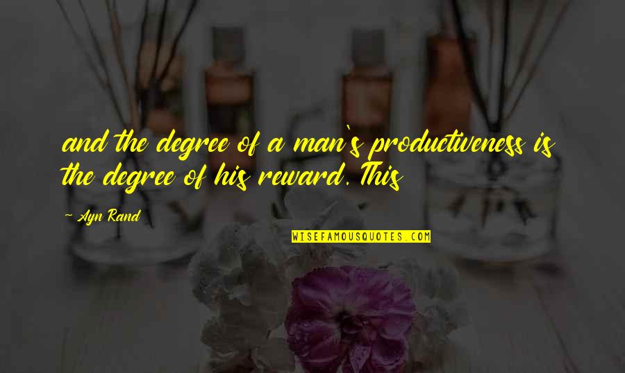 Wlodzimierz Korcz Quotes By Ayn Rand: and the degree of a man's productiveness is
