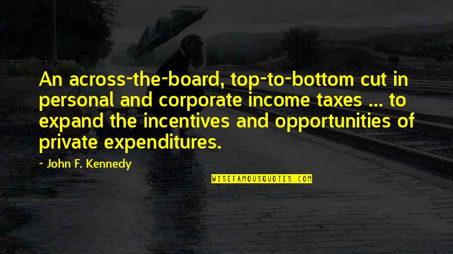 Wlqi Q Quotes By John F. Kennedy: An across-the-board, top-to-bottom cut in personal and corporate Wlqi Q Quotes By John F. Kennedy: An across-the-board, top-to-bottom cut in personal and corporate