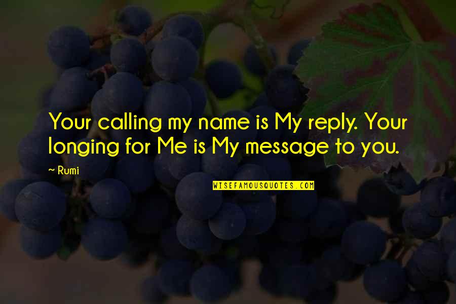 Wnba Quotes By Rumi: Your calling my name is My reply. Your
