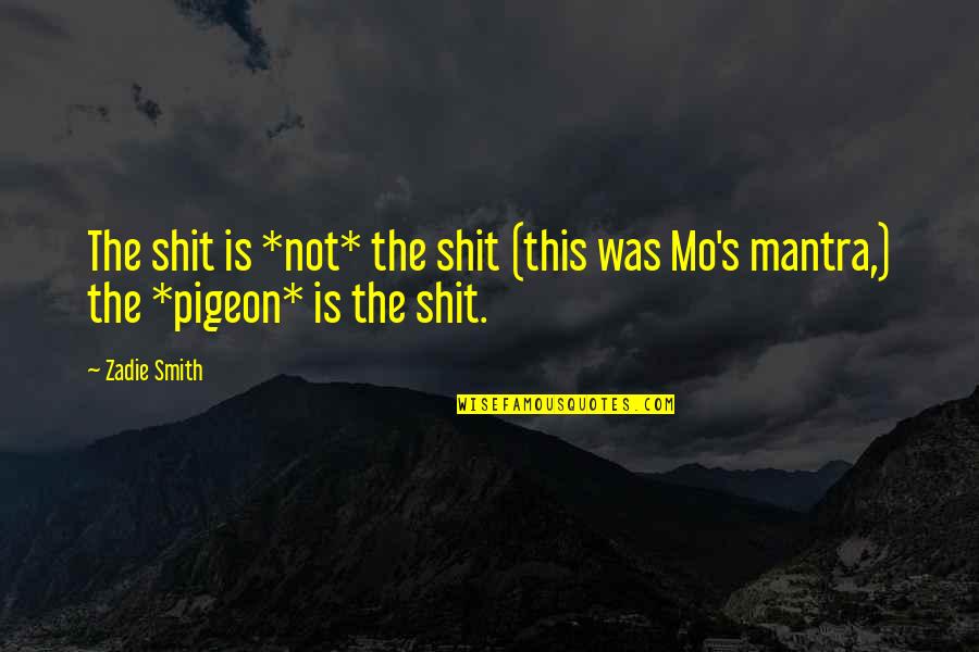Wog Boy Kings Of Mykonos Quotes By Zadie Smith: The shit is *not* the shit (this was