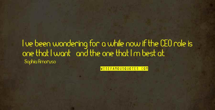 Woldemar Gerschler Quotes By Sophia Amoruso: I've been wondering for a while now if Woldemar Gerschler Quotes By Sophia Amoruso: I've been wondering for a while now if