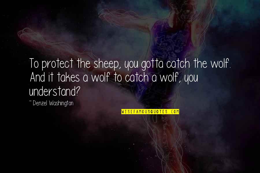 Wolf And Sheep Quotes By Denzel Washington: To protect the sheep, you gotta catch the