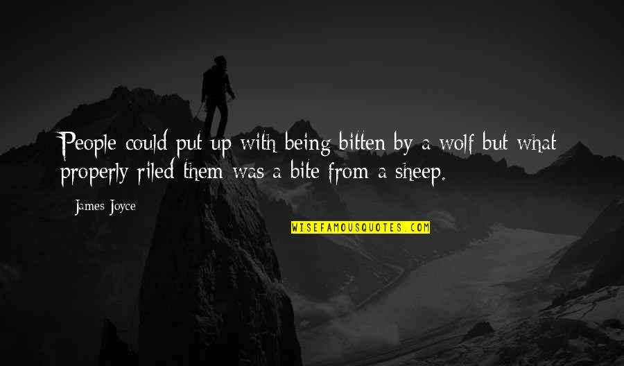 Wolf And Sheep Quotes By James Joyce: People could put up with being bitten by