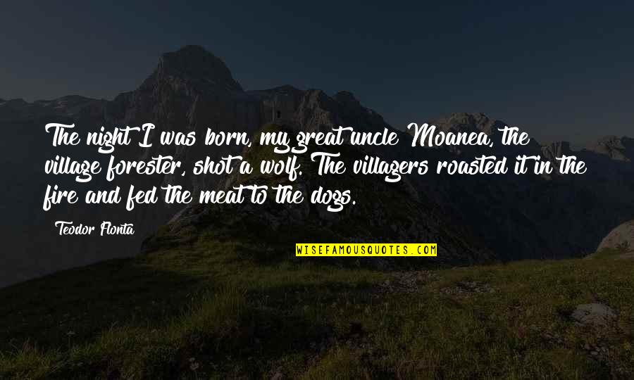 Wolf Love Quotes By Teodor Flonta: The night I was born, my great uncle