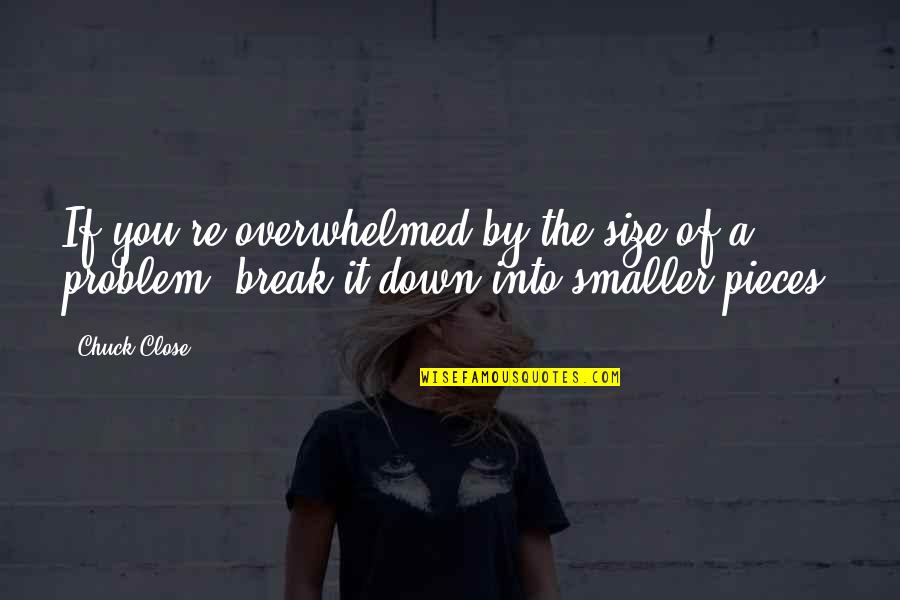 Wolf Snake Tamil Quotes By Chuck Close: If you're overwhelmed by the size of a