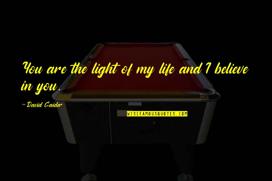 Wolfcry Gregory Quotes By David Gaider: You are the light of my life and