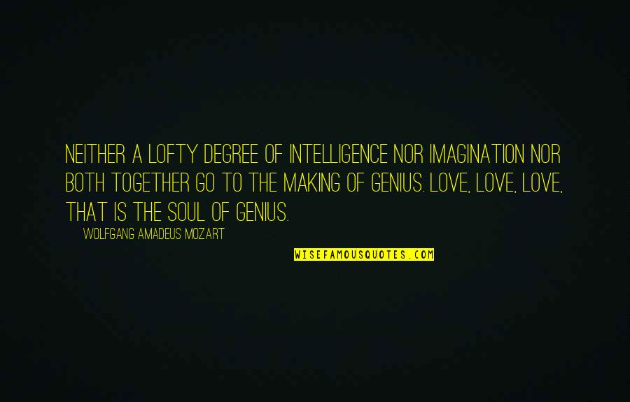 Wolfgang Mozart Quotes By Wolfgang Amadeus Mozart: Neither a lofty degree of intelligence nor imagination Wolfgang Mozart Quotes By Wolfgang Amadeus Mozart: Neither a lofty degree of intelligence nor imagination