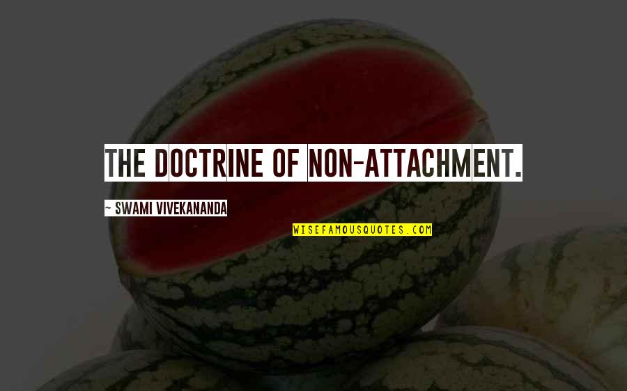 Wolfheart Discography Quotes By Swami Vivekananda: The doctrine of non-attachment.